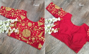 Blusa de diseñador de estilo indio para mujer, blusa de trabajo con bordado para fiesta, ropa de boda - Product Image 4