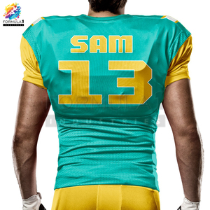 Uniforme de Fútbol Americano Formula1 Industries, Sublimado, Transpirable, Anti-UV, de Secado Rápido, con Nombre del Equipo Personalizado, Juego Completo - Product Image 6