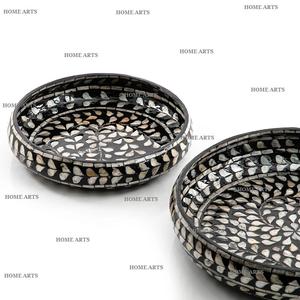 Juego de 2 cuencos para dulces de diferentes tamaños con trabajo de nácar, cuenco para chocolates de forma redonda de calidad superior - Product Image 6