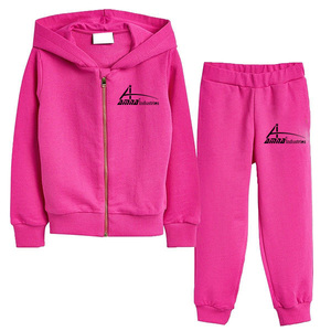 Chándal de algodón/forro polar para niños, capucha con cierre de cremallera, a la venta - Product Image 1