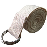 Großhandel Premium Verstellbarer Komfortabler Unisex Nylon-Baumwoll-Yoga-Gürtel Hochwertiger Dehnbarer Polyester Fitness-Studio-Übungsriemen