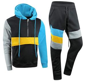 Ensemble de survêtement pour hommes, veste en polaire, sweat à capuche, Logo personnalisé, costume de Jogging, modèle 2020, fermeture éclair 2 pic, vente en gros - Product Image 1
