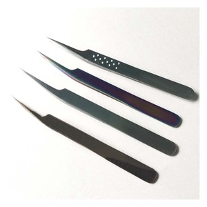 Professional Pro Straight Eyelash Tweezers Sustainable <b>Lash</b> Extension Private Label Eyelash Beauty Tools Stainless Steel Durable - Product Image 6