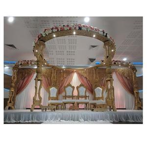 Mandaps de Madera para Bodas Hindúes, Nuevo Diseño Impresionante, Decoración de Mandap para Bodas Indias, Diseño de Loto, Pilares de Madera, Mandap para Bodas en EE. UU. - Product Image 1