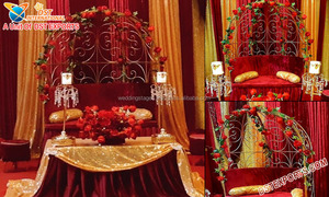 Décor de fête Heena, lit de princesse, 1 pièce, Arrangement de siège nuptial, lit de princesse taille, pour décor Heena - Product Image 4