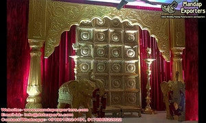 Panneau de porte traditionnel pour mariage indien, décoration de mariage avec cadre de porte, accessoire d'entrée de mariage, panneau de porte Rajwada - Product Image 4