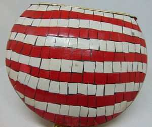 Bolso de noche de lujo de alta calidad para mujer, monedero de fiesta brillante del fabricante indio con chip de piedra de mosaico de Metal y Perla - Product Image 2