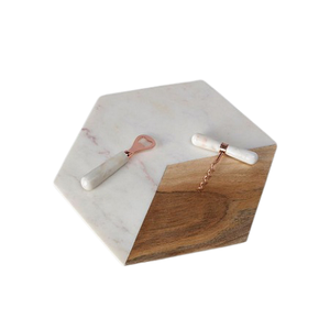 เขียงสับหินอ่อนสีเขียวจำนวนมากสำหรับใช้ในบ้านและร้านอาหารเครื่องครัวเขียงบนโต๊ะอาหาร - Product Image 2