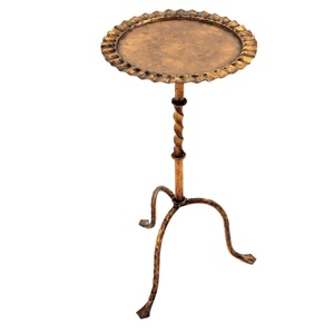 Spanish Gilt Iron Drinks <b>Table</b> with Wavy Edged - Product Image 1