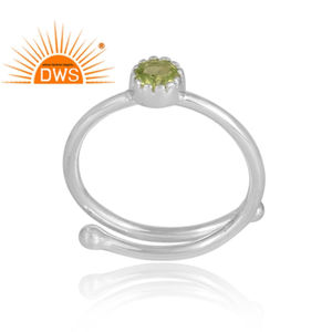 Bague en argent Sterling 925 pour homme, bijou de forme ronde naturelle, sénido vert, vente en gros, possibilité de vente en gros - Product Image 2
