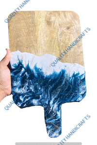 Tabla de Cortar y Servir de Madera de Mango de Alta Calidad, 43x22cm, para Preparación de Alimentos en la Cocina, para Queso y Pizza - Product Image 2