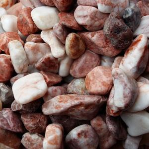 Cailloux en pierre naturelle rose polie pour la conception décorative de pierre de paysage - Product Image 1