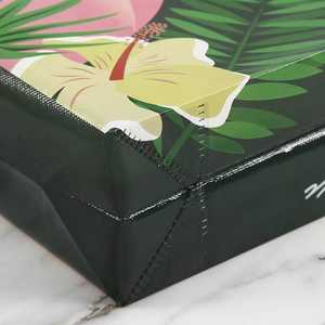 Многоразовая сумка из нетканого полипропилена на заказ, сумки для покупок из нетканого материала с логотипом, черная тяжелая ткань, многоразовая сумка для покупок - Product Image 5