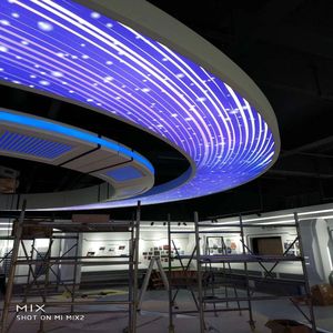 Cài đặt Trần gạch phòng khách trang trí giả UV in bộ phim kéo dài chất lượng tốt mềm PVC Stretch phim Trần - Product Image 3