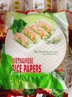 Papier de riz comestible 16cm/18cm/22cm pour rouleaux de printemps frais, style frit et séché, pour adultes, emballé en sachet - Mobile +84909993195 Rosie