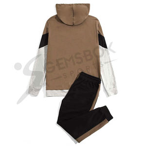 Femmes décontracté solide motif couleur bloc cordon à capuche et Joggers survêtement ensemble nouveauté vente en gros mode - Product Image 2