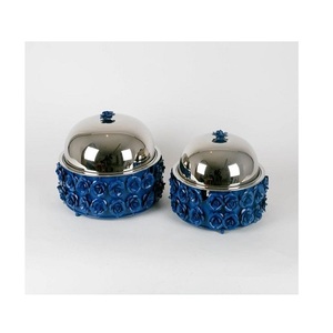 จานเสิร์ฟอาหารสแตนเลสชุดจานเสิร์ฟอาหารสองรูปทรงกลมดีไซน์เนอร์ในราคาไม่แพง - Product Image 5