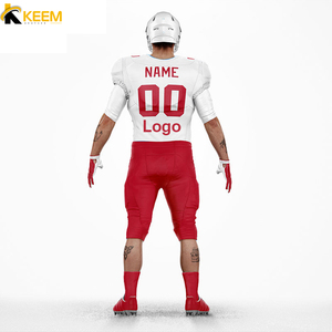 High Quality Custom <b>Red</b> <b>Football</b> Uniform Breathable Plus Size American <b>Football</b> Set with Team Name for Outdoor Sports - Product Image 3
