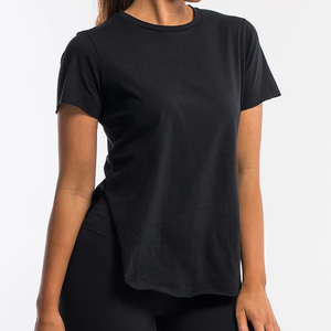 ขายส่งผู้หญิงยาวเต็มยิมเสื้อยืดผ้าฝ้าย100% ที - Product Image 1