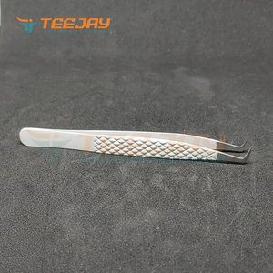L — pince à épiler blanche, 12 cm, pour extensions de cils, très Fine, embout de 12mm, isolation et choix de cils - Product Image 4