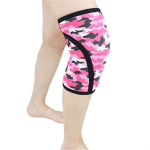 Rodillera deportiva con estampado de camuflaje azul personalizado, soporte de compresión de neopreno de 5mm y 7mm para levantamiento de pesas, protección transpirable - Product Image 5