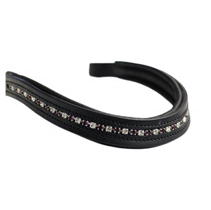 Nueva y Exclusiva Diadema de Cuero Hecha a Mano con Cristales en Forma de V y Pedrería Elegante para Caballo - Tallas y Colores Personalizables - Cob-Full - Product Image 1