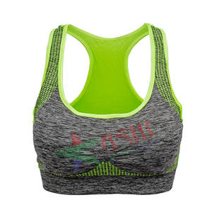 Soutien-gorge de sport à impact sans couture pour femmes taille personnalisée soutien-gorge de fitness rembourré solide Push Yoga grande taille vêtements de fitness - Product Image 4