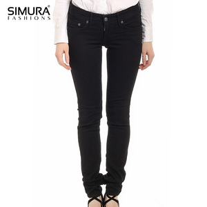 SIMURA Women's Skinny Jeans Mid Waist Full Length <b>Denim</b> Casual <b>Stretch</b> Pants Autumn Style - Product Image 2