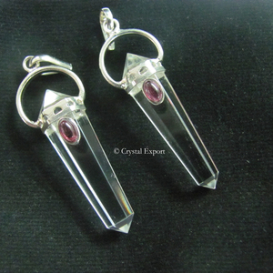 Buy Online Crystal Quartz Double Point Pendants : Crystal Quartz Double Point Pendants for Sale - Product Image 1