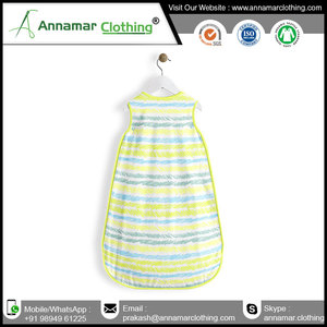 Saco de dormir para bebé tejido 100% algodón orgánico ropa de cama para bebé recién nacido saco de dormir con personalización 100% tiene certificado India - Product Image 2