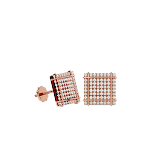 Exclusivos Pendientes de Diamantes Naturales de Corte Redondo en Oro de 10K, 1/2 TCW, Cierre de Rosca Seguro, Diseño de Lujo, Brillo Premium - Product Image 5