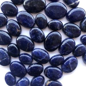 Piedra de Sodalita Azul Natural de 10 mm, 20 mm, 30 mm, Gema Suelta Ovalada Lisa, Cabujón Semiprecioso, Última Novedad, Calidad AAA para Joyería - Product Image 3