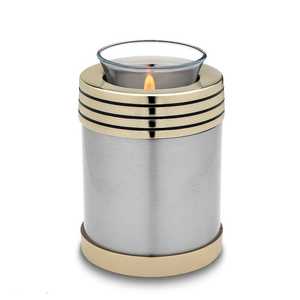 ชาแสงทองเหลืองและหินอ่อนเผาศพโกศจับคู่ที่ระลึกสำหรับงานศพขี้เถ้าโลหะทองเหลือง/อลูมิเนียม - Product Image 4