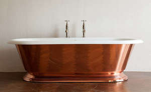 Bañera de cobre puro martillado envejecido de fabricante indio, bañera de baño de gran venta para decoración de baño - Product Image 6