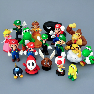 Figuras de Acción de <span class=keywords><strong>Mario</strong></span> <span class=keywords><strong>Bros</strong></span> al por Mayor, Miniatura Real de 2.5 Pulgadas (3-8 cm), Juego de 6 Piezas de PVC - Product Image 1
