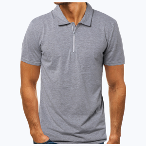 Cotton Pique Design Your Own Custom Mens zip Polo Shirt Brand Quality Factory Short Sleeve High Quality 100 Men Casual Summer - Product Image 5