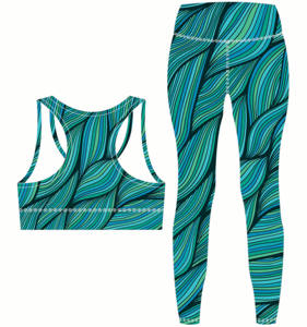 2024 sujetador personalizado y mallas conjunto de Yoga ropa de entrenamiento para mujeres Yoga ropa atlética conjunto de ropa de gimnasio - Product Image 2