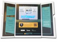 Plus récent Tweet en Impression Défilement LED Unique Livret Publicitaire LED Brochure Pop-Up Invitation avec Effet Lumineux De Haute Qualité