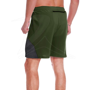 Short de bain d'entraînement de gymnastique décontracté pour hommes fermeture à cordon toile respirante vente en gros Sublimation imprimé musculation Fitness - Product Image 3