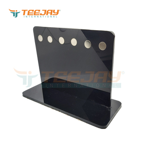 Black Magnetic <b>Acrylic</b> Tweezer Display Stand for 6 tweezers with Customized logo Eyelash Eyebrow Tweezer display stand - Product Image 1