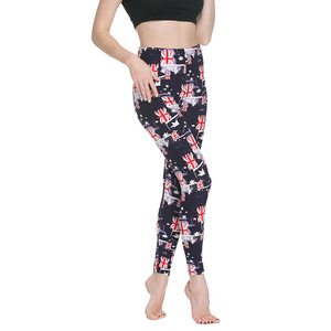 Leggings pour femmes à imprimé de bande dessinée, longueur intégrale, taille élastique, extensibles, tricotés en spandex et polyester, décontractés, toutes saisons - Product Image 5