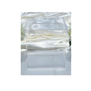 Boîte à cartes de mariage en acrylique de haute qualité, 50 pièces, fournitures d'usine - Product Image 2