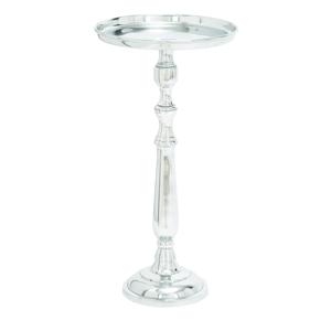 Table de chevet ronde en aluminium moulé, finition luxueuse, en métal massif, meuble de lit poli ou argenté, qualité supérieure - Product Image 2