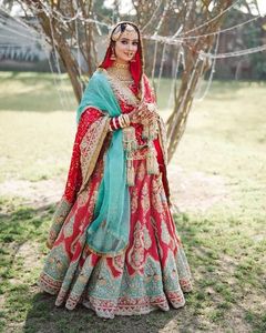 Beautiful Indian/Pakistani <b>top</b> lehenga dress Embellished in crystal glass beads stone work for Wedding=2020 - Product Image 1
