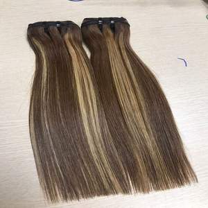 Extensiones de cabello humano vietnamita 100% sin procesar Color de Alta Luz Hueso recto Sin enredos Sin desprendimiento Precio al por mayor - Product Image 2