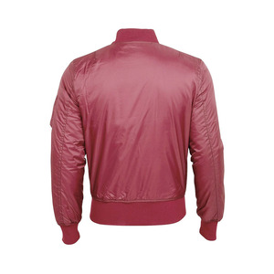 Wholesale Custom Men's Thin Stand Collar Front Logo Polyester/Cotton <b>Canvas</b> Fabric Bomber <b>Jacket</b> - Product Image 2
