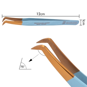 <b>Volume</b> Tweezers, 75 Degree Russian <b>Volume</b> Tweezer 100% Best Quality <b>Volume</b> Tweezers Private Label for <b>Volume</b> Pick Up Hand Tested - Product Image 5