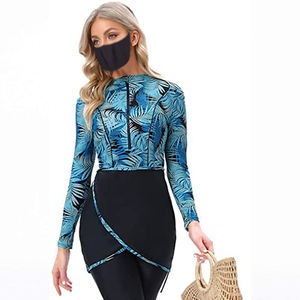 Maillot de bain personnalisé hijab, 2 pièces, vêtements de plage pour femmes musulmanes, maillot de bain mode de luxe, marque privée, service islamique OEM pour femmes, imprimé pour adultes - Product Image 2