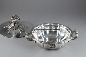 Platos de servicio clásicos con cubierta para el hogar, utensilios de cocina para Hotel, vajilla de Hotel, platina de decoración, plato de Metal pulido plateado - Product Image 3