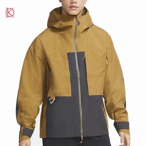 แจ็กเก็ตกันฝนมีฮู้ดแขนยาวพร้อมเชือกร่มชูชีพปกตั้งเคลือบแบบบางสำหรับฤดูหนาวออกแบบโลโก้ได้ตามต้องการ - Product Image 1